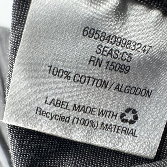 Structure Men's Gray Roll Up Long Sleeve Button Down Shirt XL Cotton Blend - Picture 5 of 11